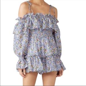 Alice McCall Blue Floral Romper Dress size 4